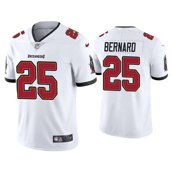 Mens Tampa Bay Buccaneers #25 Giovani Bernard White Vapor Untouchable Limited Stitched Jersey
