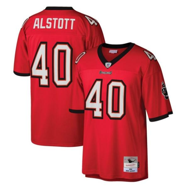 Mens Tampa Bay Buccaneers #40 Mike Alstott Red Stitched Jersey