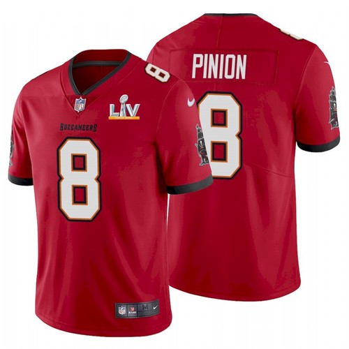 Mens Tampa Bay Buccaneers #8 Bradley Pinion Red 2021 Super Bowl LV Limited Stitched Jersey