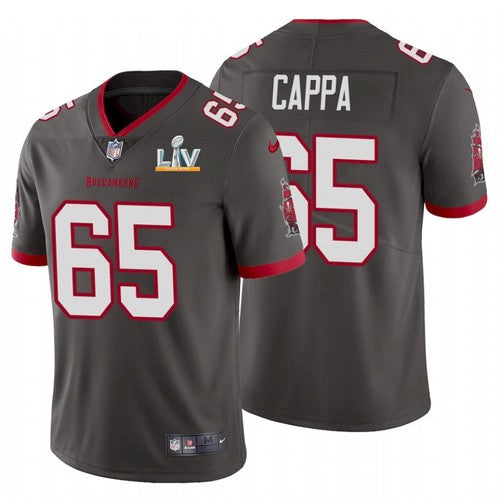 Mens Tampa Bay Buccaneers #65 Alex Cappa Grey 2021 Super Bowl LV Limited Stitched Jersey