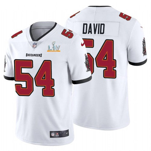 Mens Tampa Bay Buccaneers #54 Lavonte David White 2021 Super Bowl LV Limited Stitched Jersey