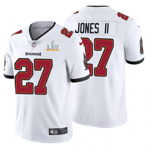 Mens Tampa Bay Buccaneers #27 Ronald Jones II White 2021 Super Bowl LV Limited Stitched Jersey