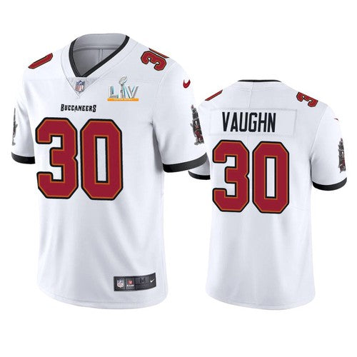 Mens Tampa Bay Buccaneers #30 KeShawn Vaughn White 2021 Super Bowl LV Limited Stitched Jersey