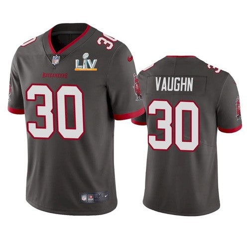 Mens Tampa Bay Buccaneers #30 KeShawn Vaughn Grey 2021 Super Bowl LV Limited Stitched Jersey