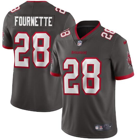 Mens Tampa Bay Buccaneers #28 Leonard Fournette New Grey Vapor Untouchable Limited Stitched Jersey