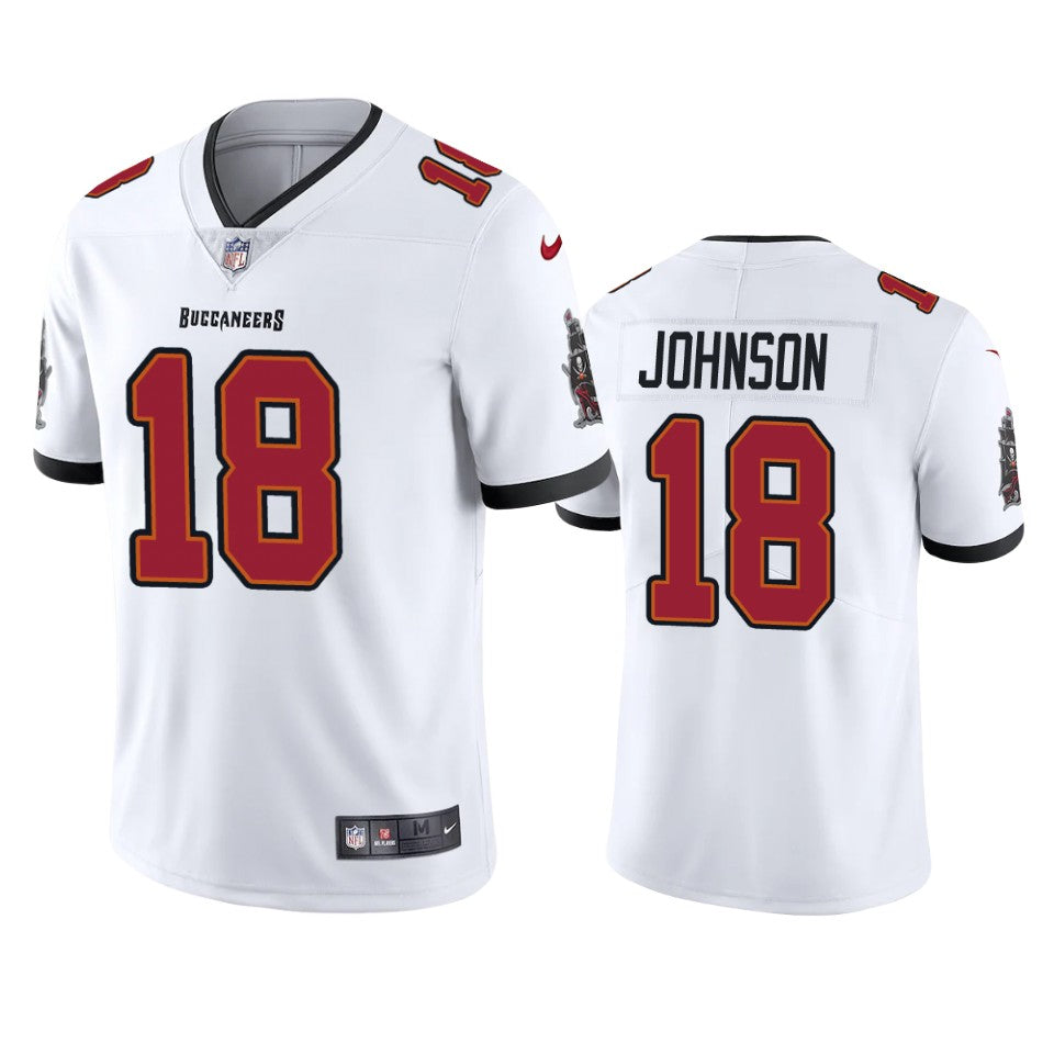 Mens Tampa Bay Buccaneers #18 Tyler Johnson New White Vapor Untouchable Limited Stitched Jersey