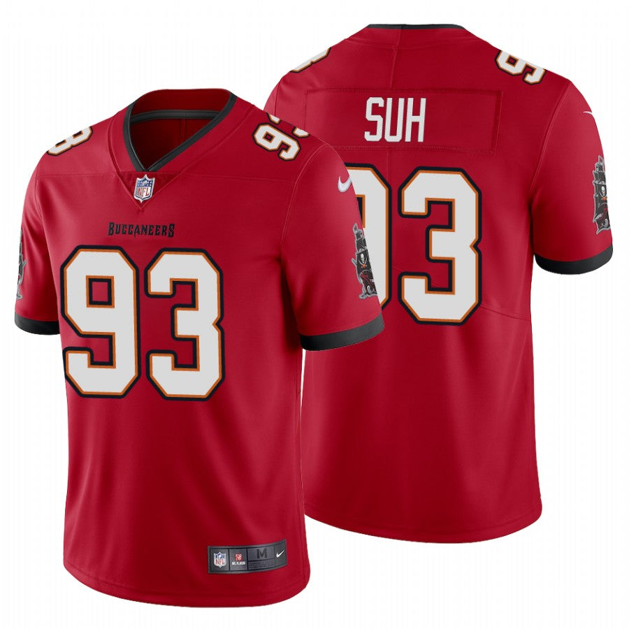 Mens Tampa Bay Buccaneers #93 Ndamukong Suh New Red Vapor Untouchable Limited Stitched Jersey