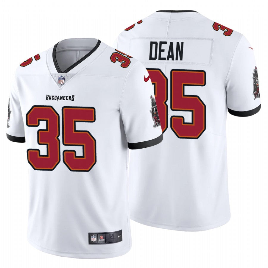 Mens Tampa Bay Buccaneers #35 Jamel Dean New White Vapor Untouchable Limited Stitched Jersey