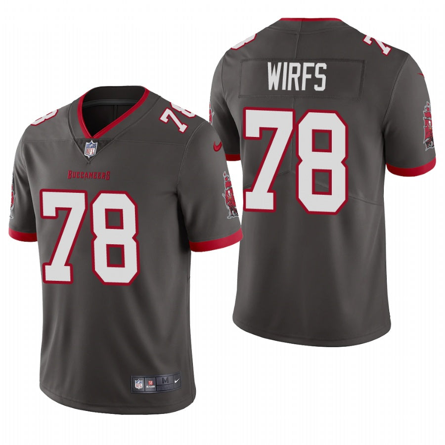Mens Tampa Bay Buccaneers #78 Tristan Wirfs New Grey Vapor Untouchable Limited Stitched Jersey
