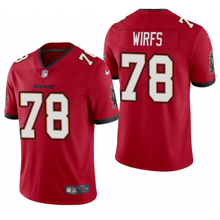 Mens Tampa Bay Buccaneers #78 Tristan Wirfs New Red Vapor Untouchable Limited Stitched Jersey