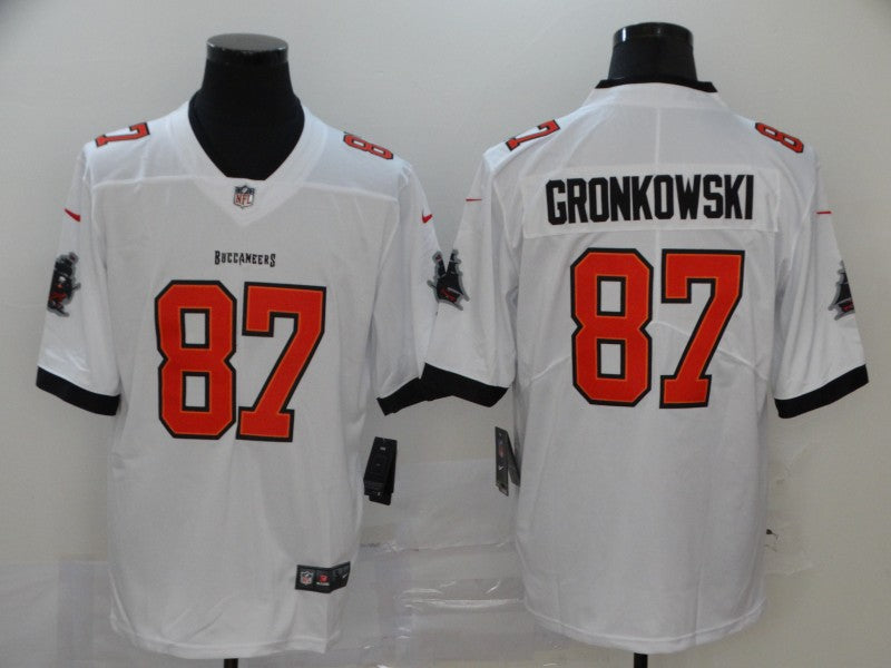 Mens Tampa Bay Buccaneers #87 Rob Gronkowski New White Vapor Untouchable Limited Stitched NFL Jersey