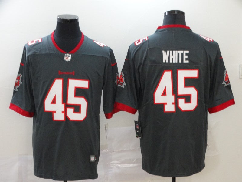 Mens Tampa Bay Buccaneers #45 Devin White New Grey Vapor Untouchable Limited NFL Stitched Jersey