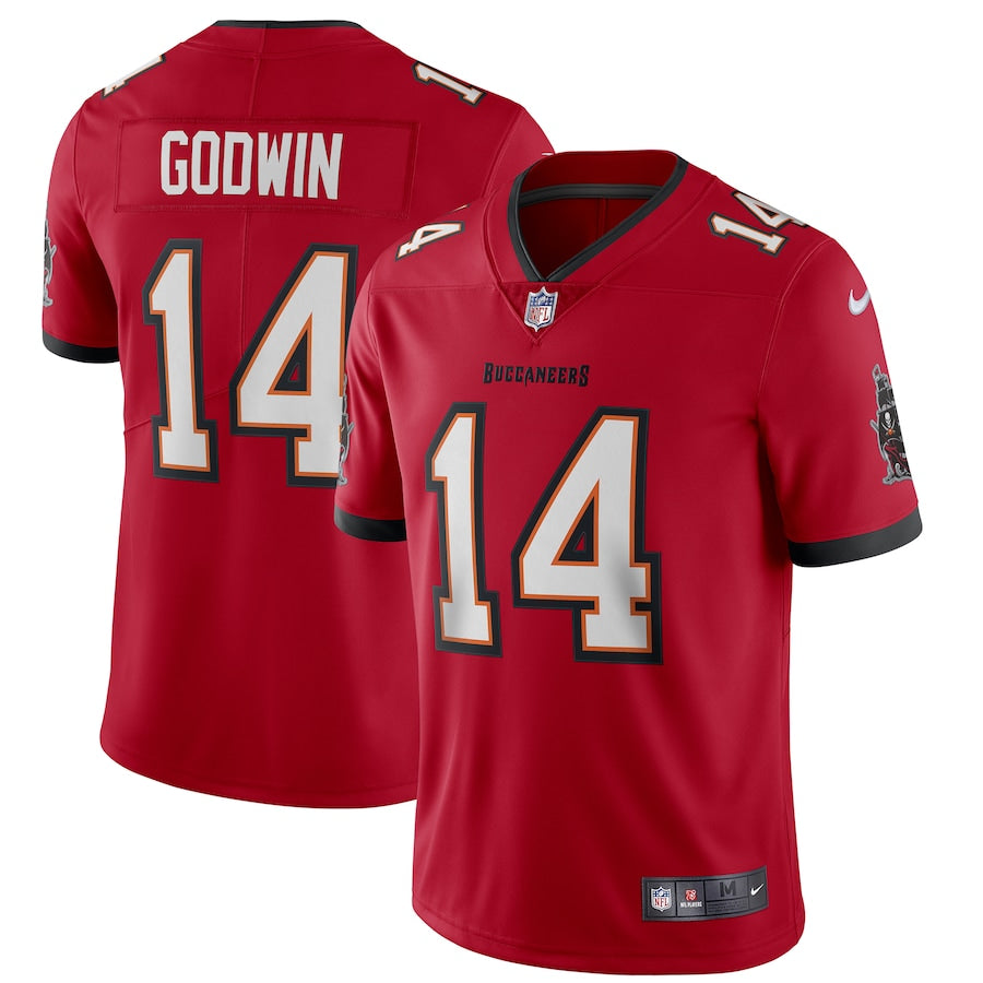 Mens Tampa Bay Buccaneers #14 Chris Godwin New Red Vapor Untouchable Limited NFL Stitched Jersey
