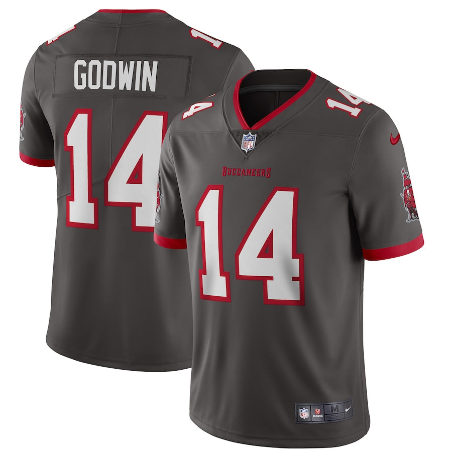 Mens Tampa Bay Buccaneers #14 Chris Godwin New Grey Vapor Untouchable Limited NFL Stitched Jersey