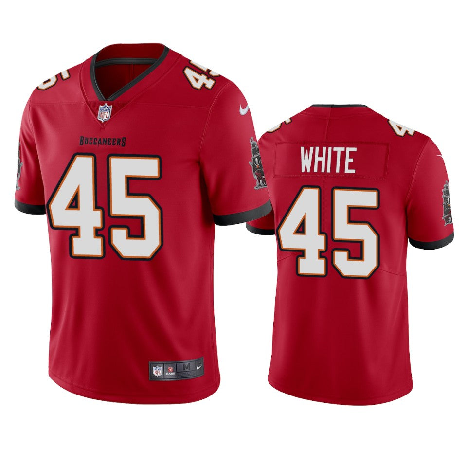 Mens Tampa Bay Buccaneers #45 Devin White Red Vapor Untouchable Limited Stitched NFL Jersey