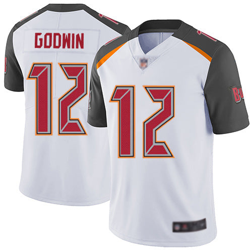 Mens Tampa Bay Buccaneers #12 Chris Godwin White Vapor Untouchable Limited Stitched NFL Jersey