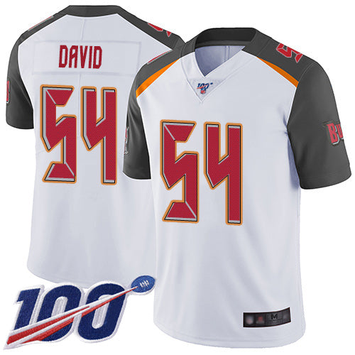 Mens Tampa Bay Buccaneers #54 Lavonte David White 2019 100th Season Vapor Untouchable Limited Stitched NFL Jersey