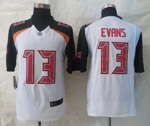 Nike Buccaneers #13 Mike Evans White Mens Stitched NFL New Limited Jersey