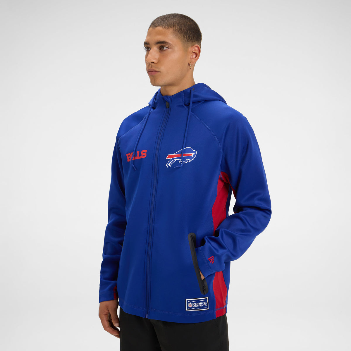 New York Giants Combine Black Full-Zip Hoodie