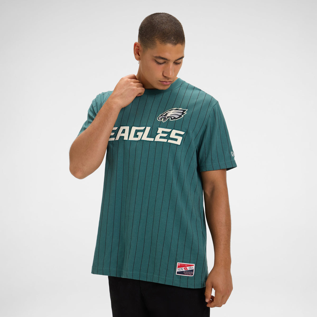 New York Giants Throwback Retro Pinstripe T-Shirt