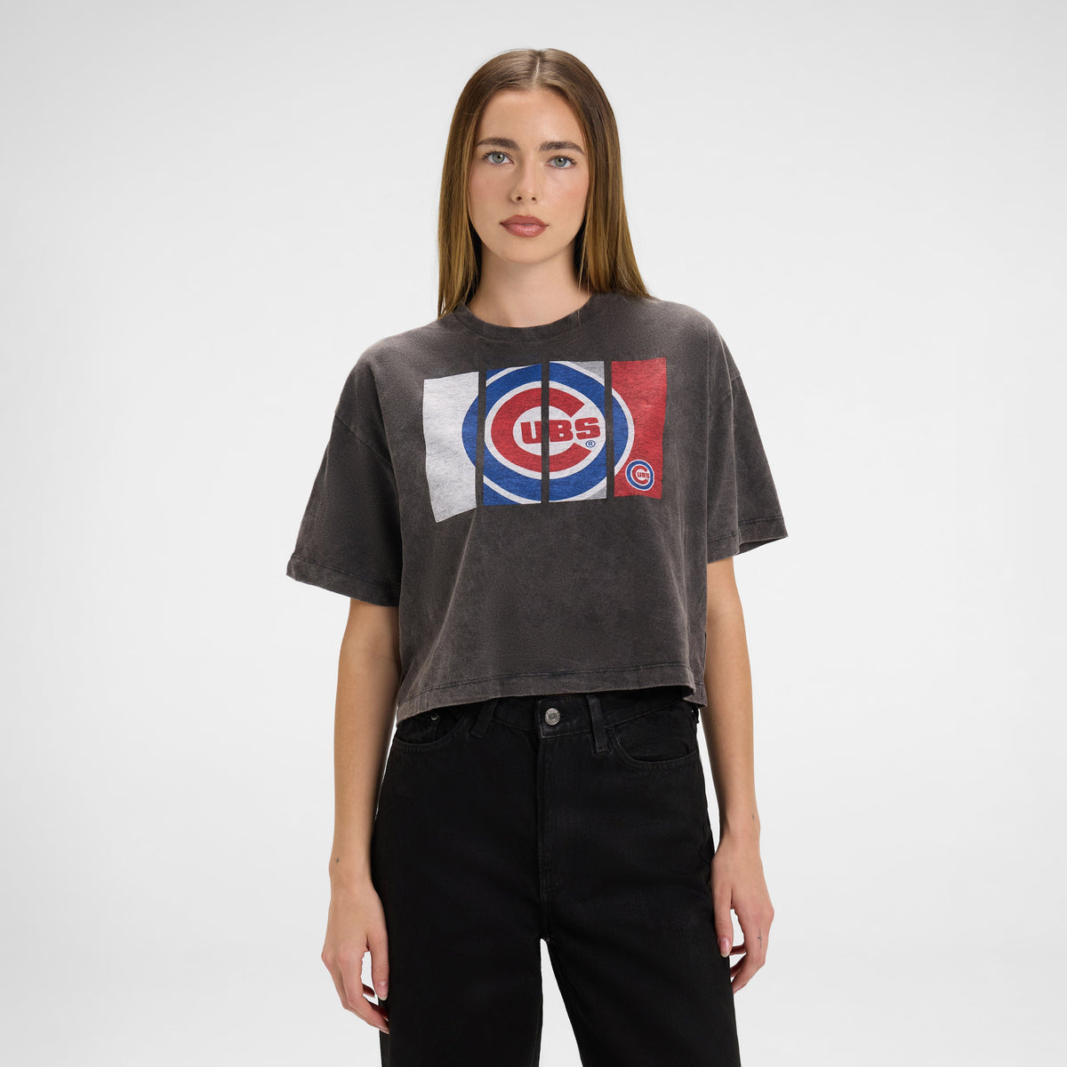 New York Yankees Sport Night Black Cropped Women's T-Shirt