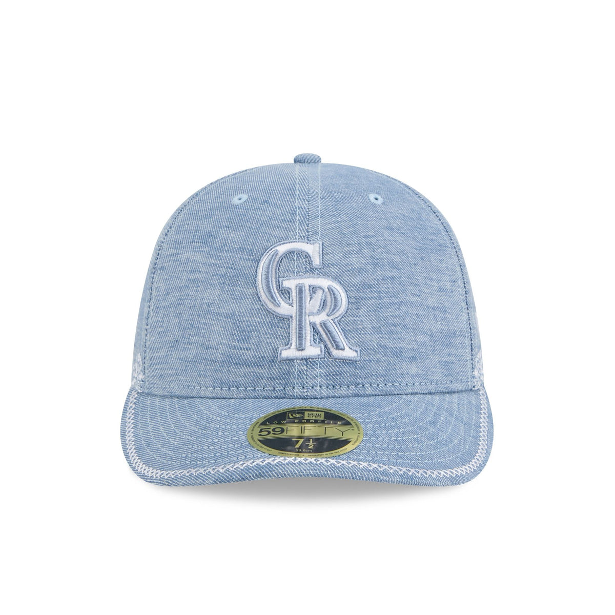 Colorado Rockies Hand Stitched Chambray Low Profile 59FIFTY Fitted Hat