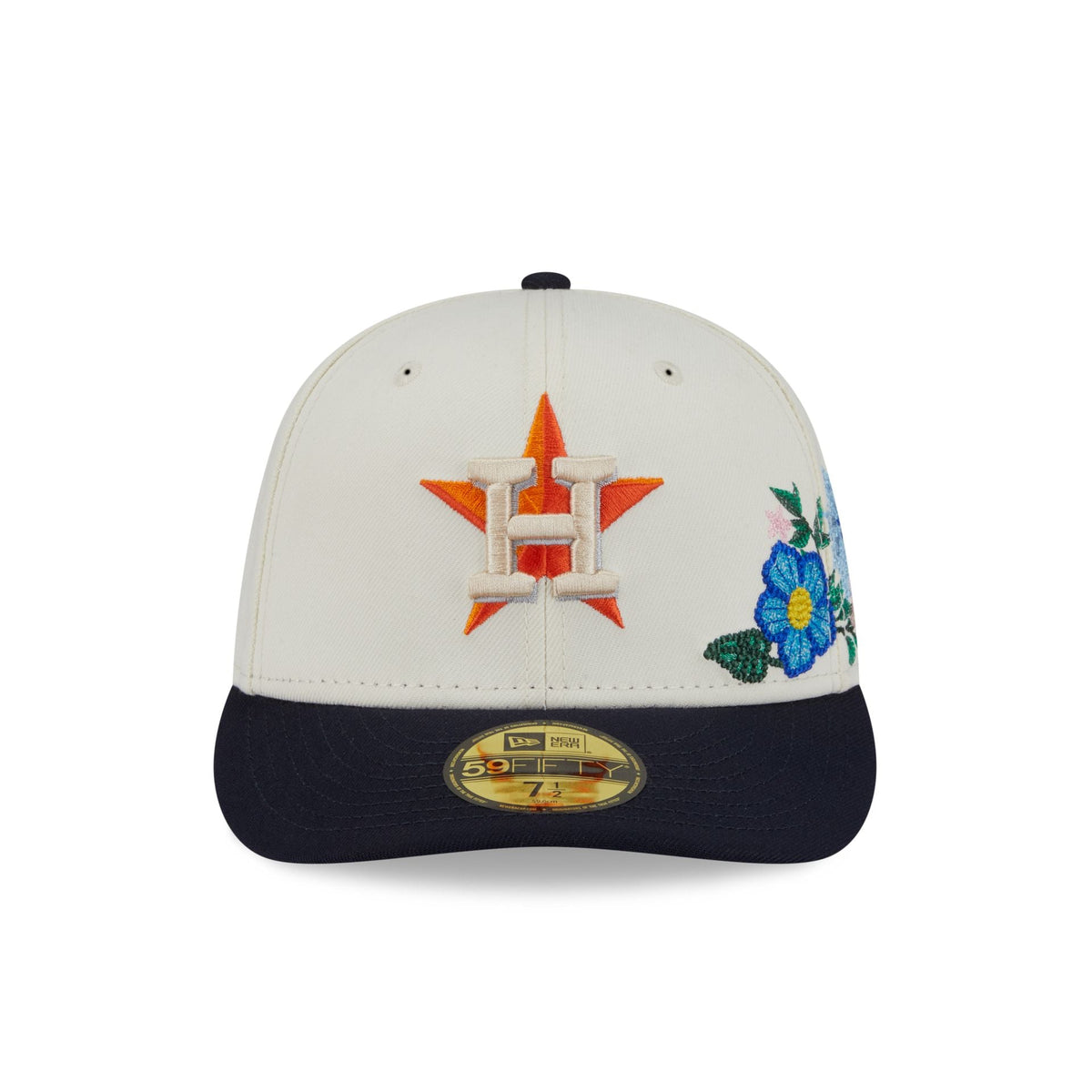 Houston Astros Tonal Florals White 59FIFTY Fitted Hat