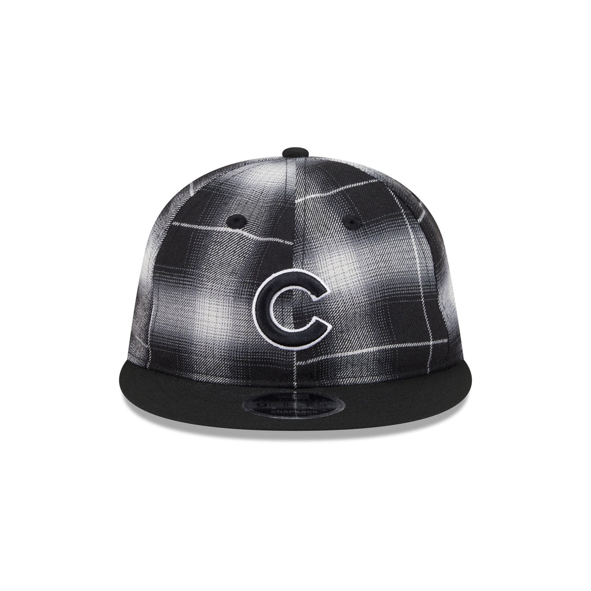 Chicago Cubs Black and White Plaid Retro Crown 9FIFTY Snapback Hat