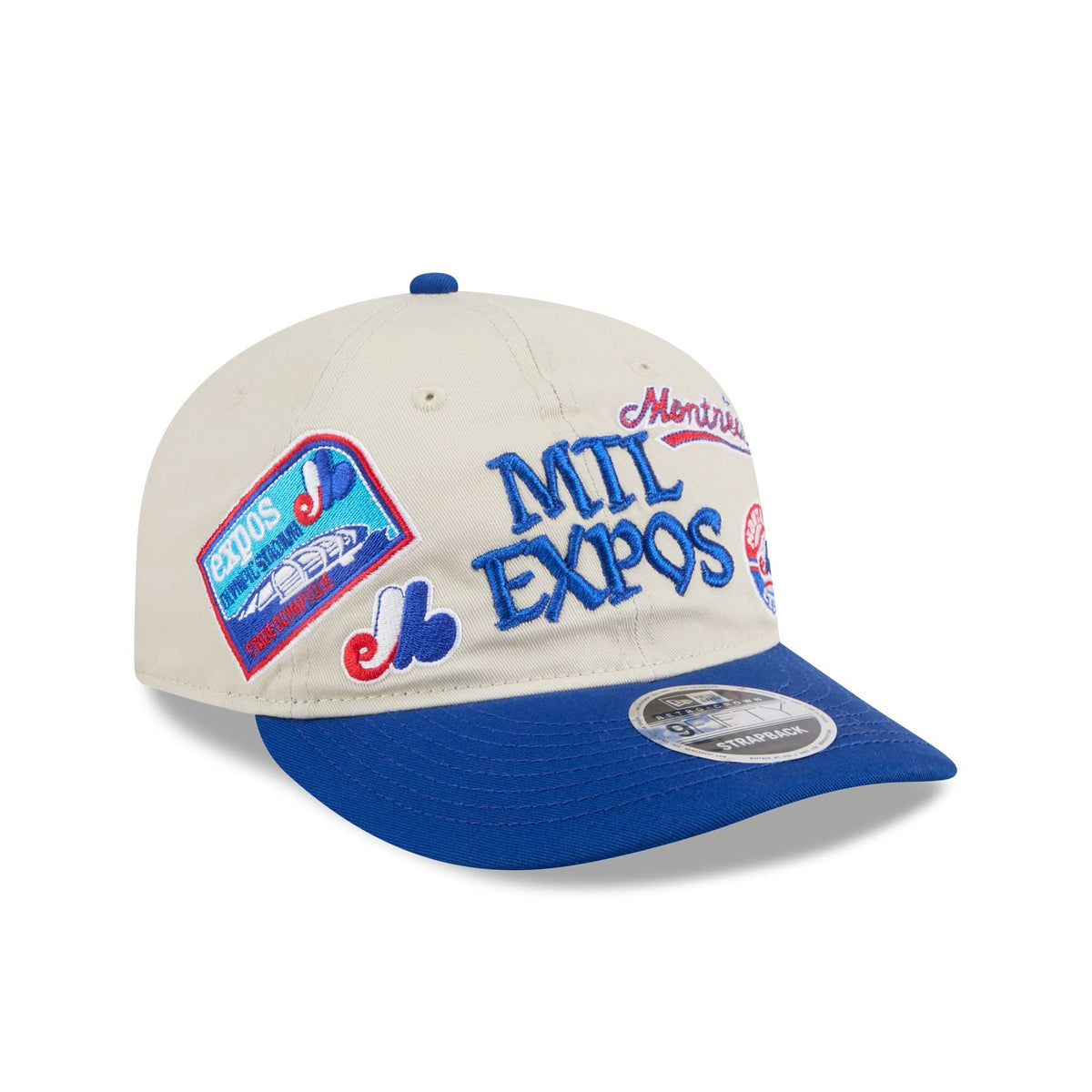 Montreal Expos Scattered Patches Retro Crown 9FIFTY Snapback Hat
