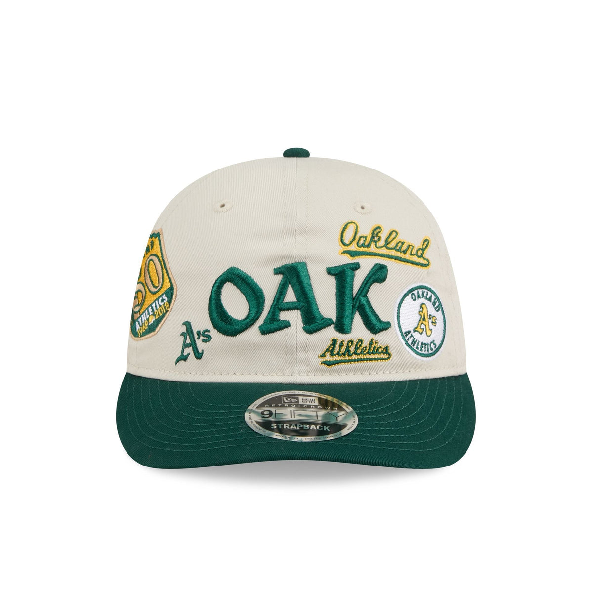 Athletics Scattered Patches Retro Crown 9FIFTY Snapback Hat