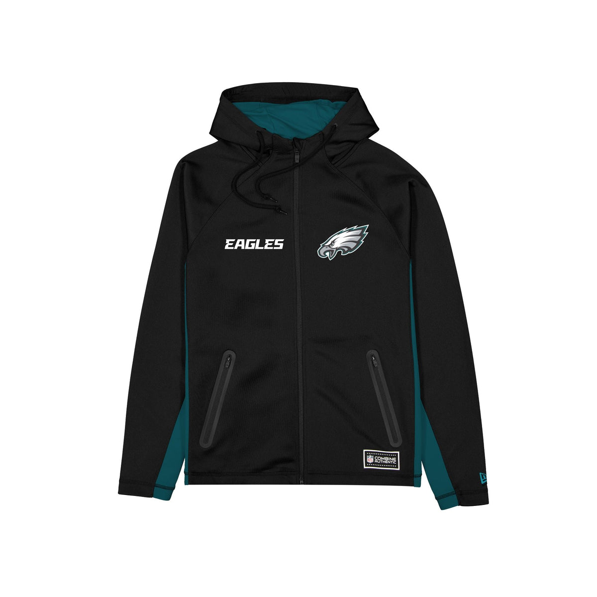 Philadelphia Eagles Combine Black Full-Zip Hoodie
