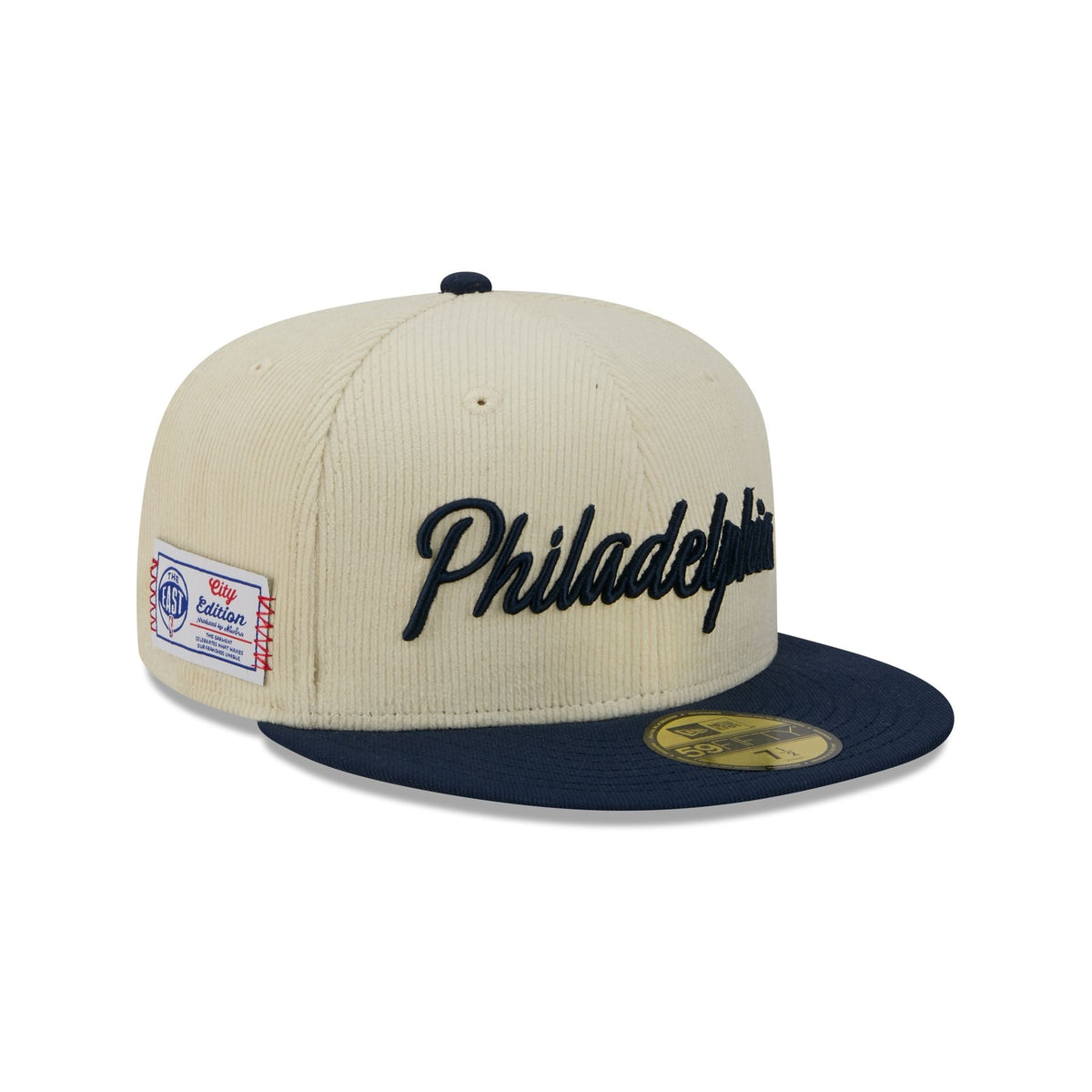 Philadelphia 76ers 2025 City Edition Chrome White Corduroy 59FIFTY Fitted Hat