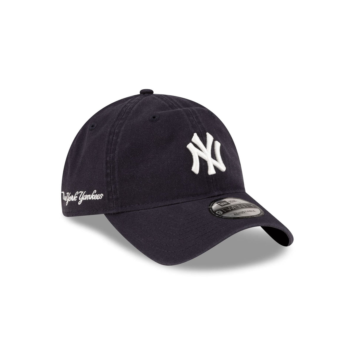 New York Yankees Navy Washed Script 9TWENTY Adjustable Hat