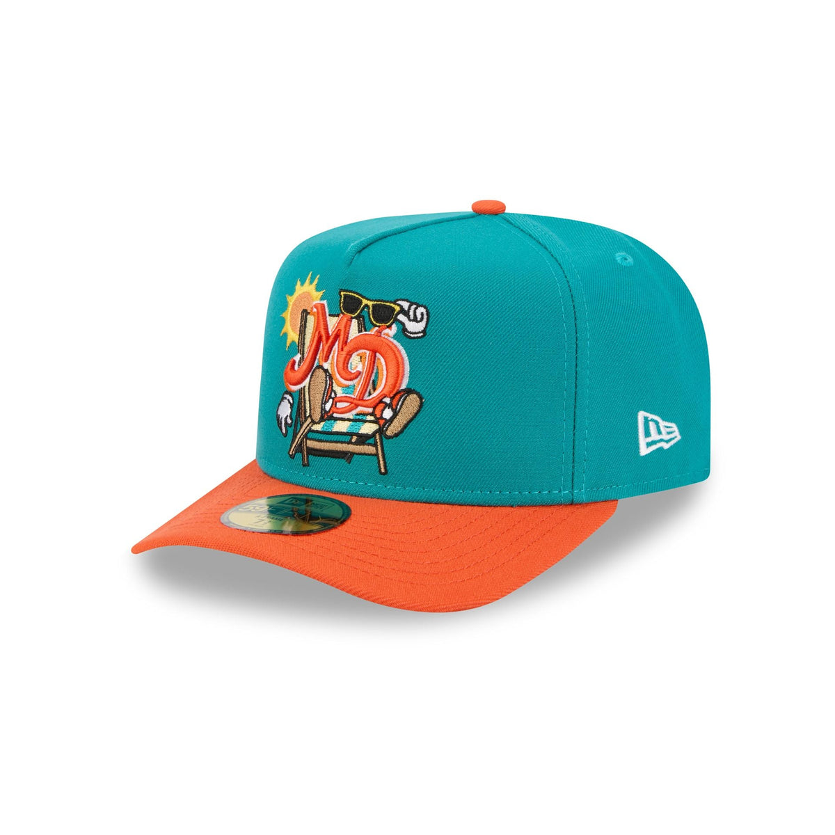 Miami Dolphins Cartoon 59FIFTY A-Frame Fitted Hat