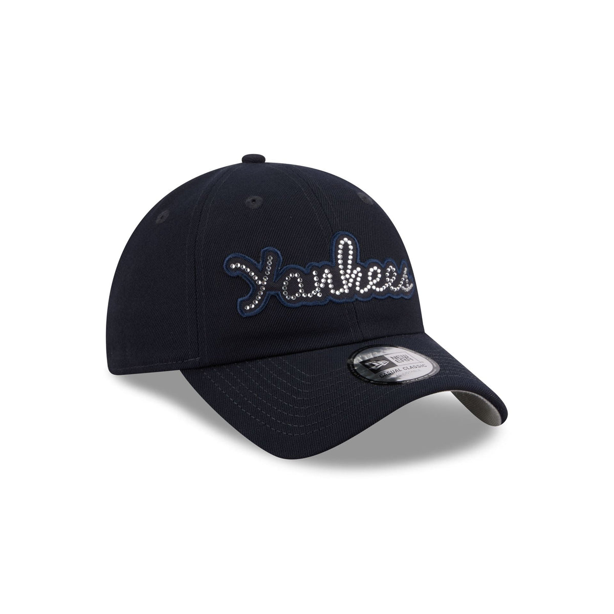 New York Yankees Rhinestone Script Casual Classic Adjustable Hat