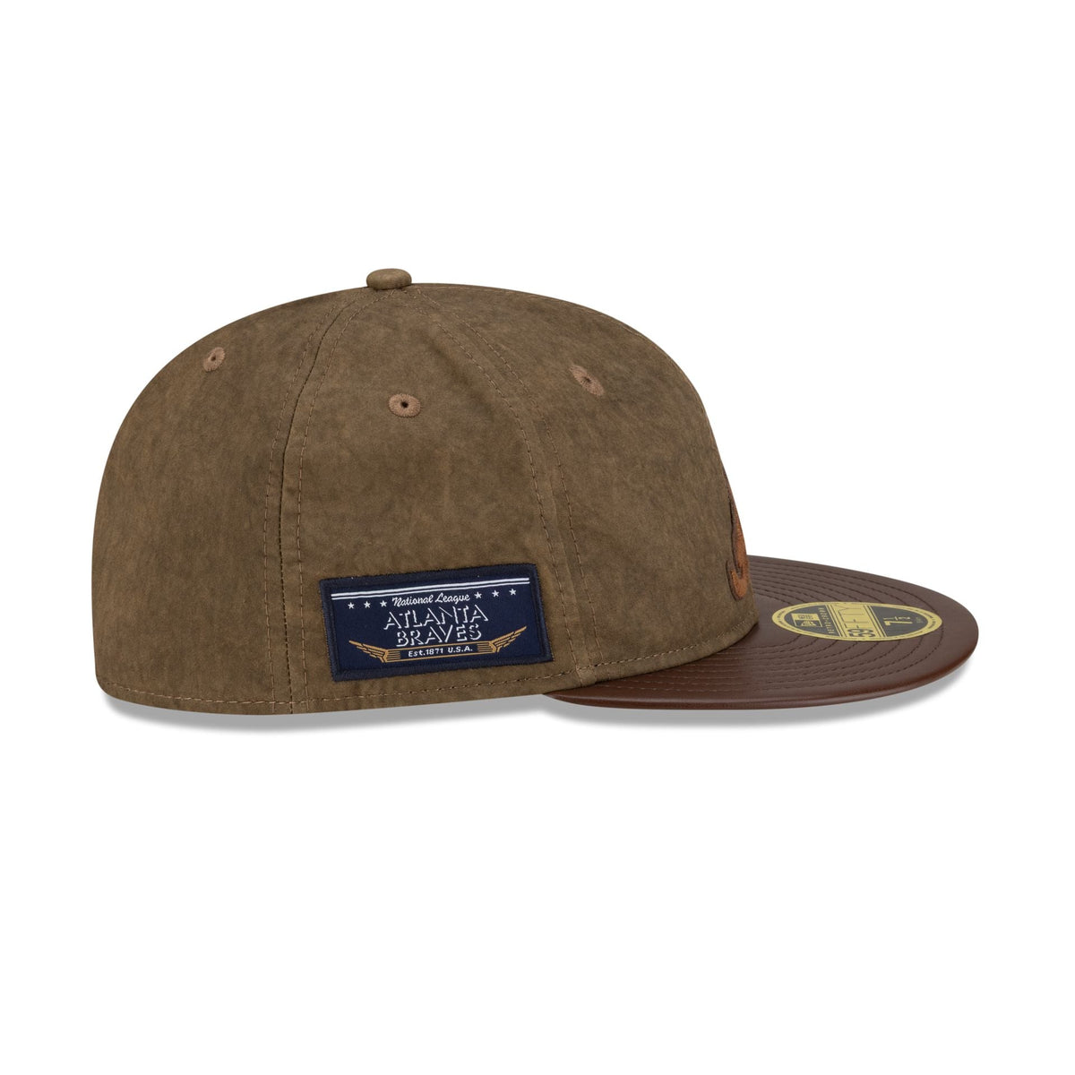 Atlanta Braves Utility Linen Retro Crown 59FIFTY Fitted Hat