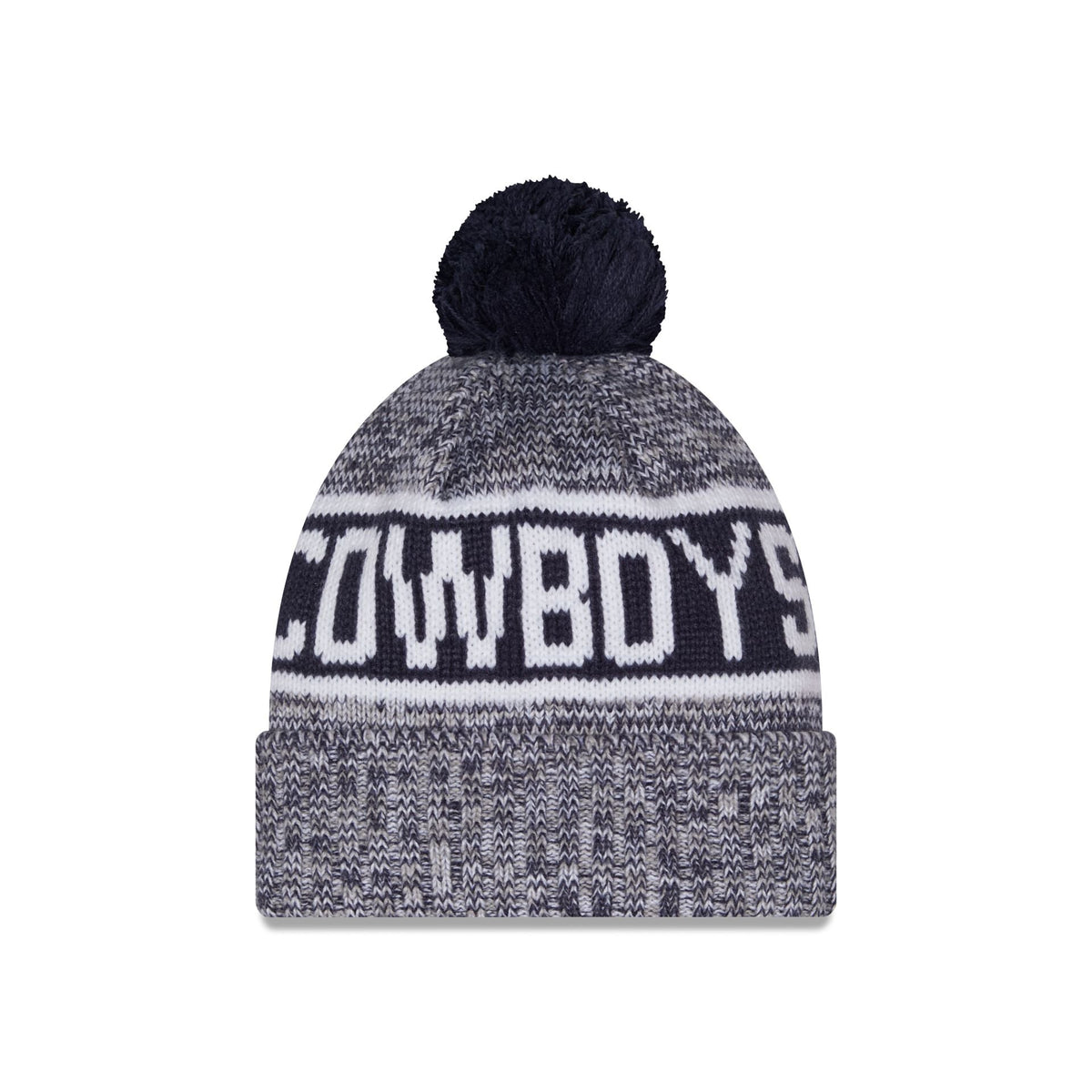 Dallas Cowboys Tri Color Pom Knit Hat