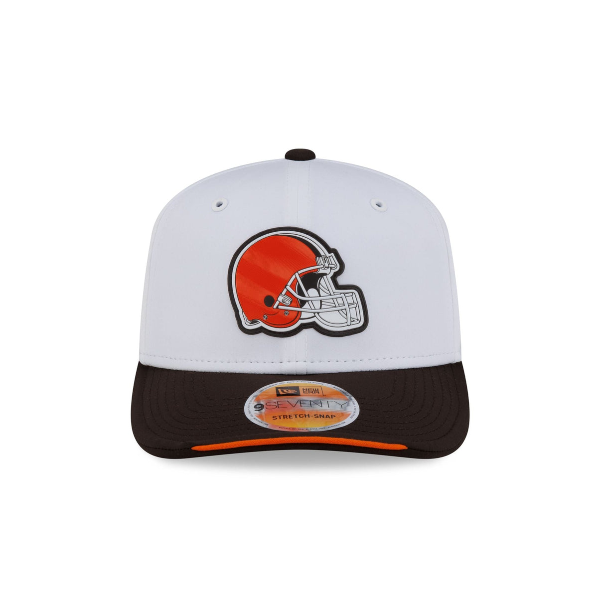 Cleveland Browns 2026 Sideline White 9SEVENTY Stretch-Snap Hat