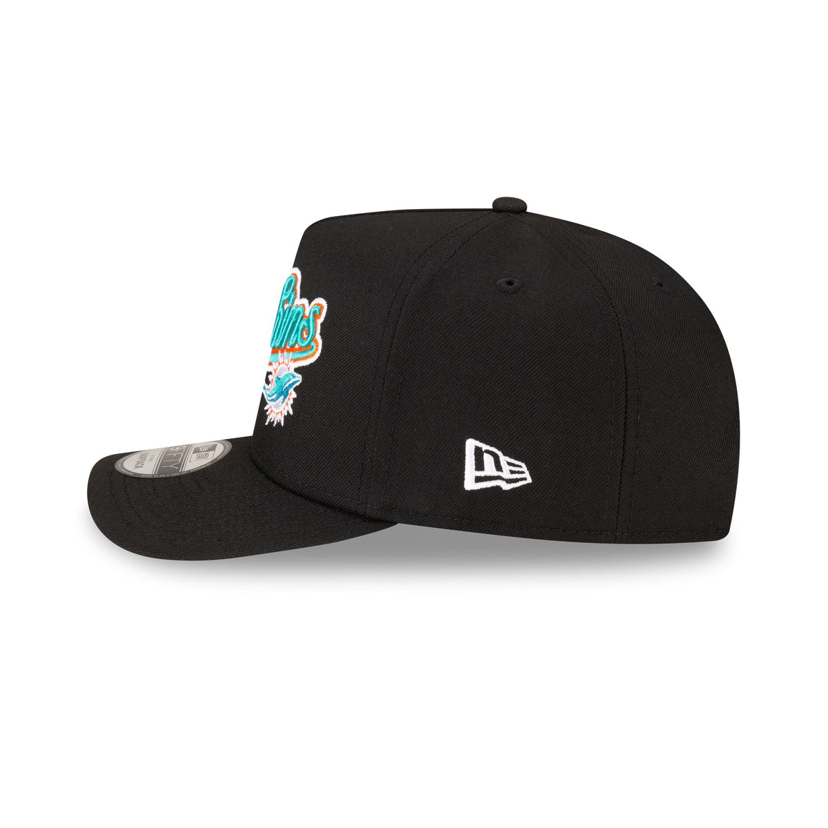 Born x Raised x Miami Dolphins Script Black 9FIFTY A-Frame Snapback Hat
