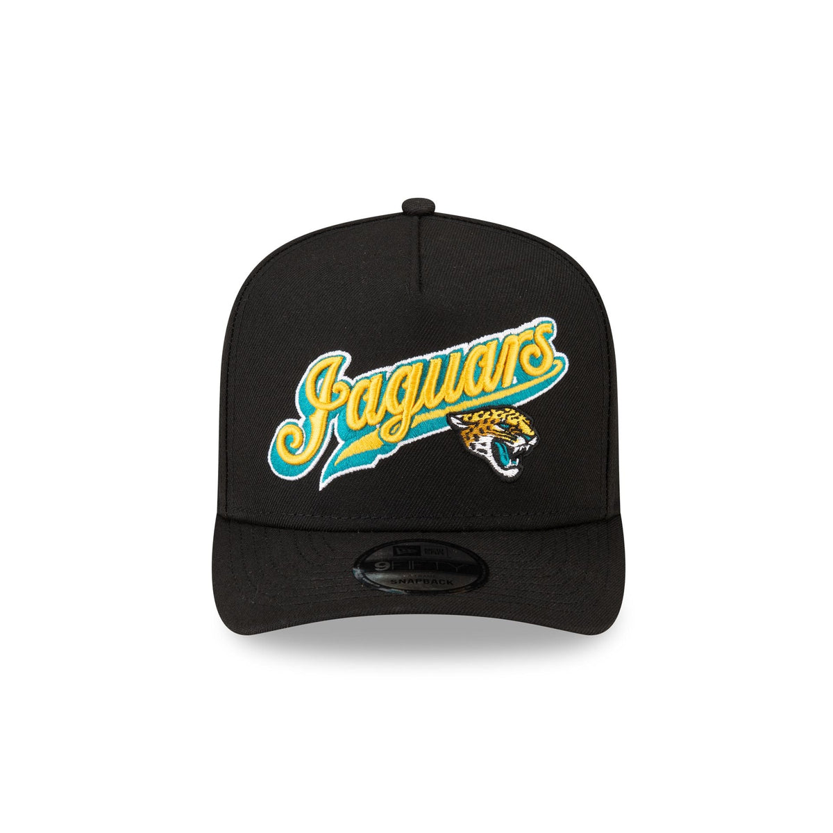 Born x Raised x Jacksonville Jaguars Script Black 9FIFTY A-Frame Snapback Hat
