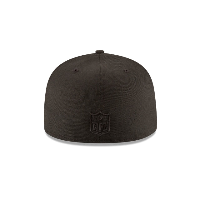 Green Bay Packers Black On Black 59FIFTY Fitted Hat