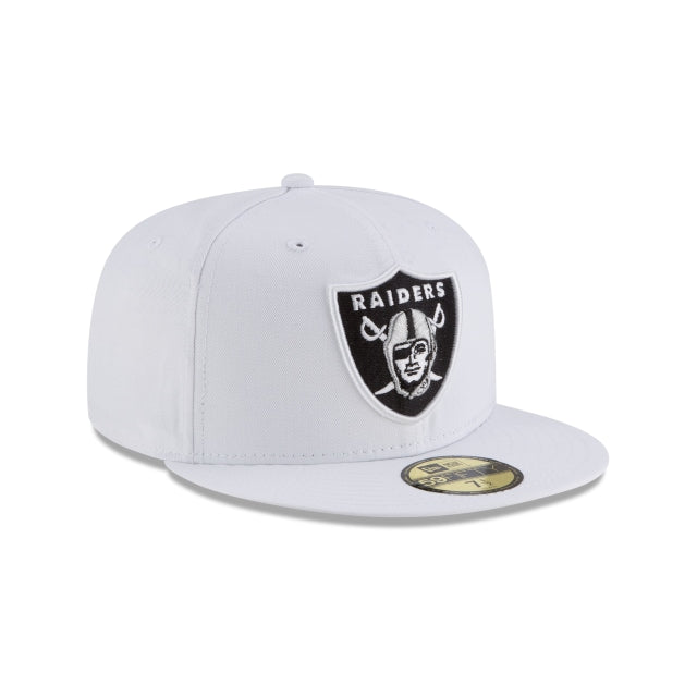 Las Vegas Raiders White 59FIFTY Fitted Hat