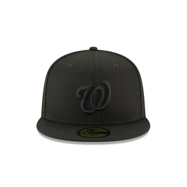 Washington Nationals Blackout Basic 59FIFTY Fitted Hat