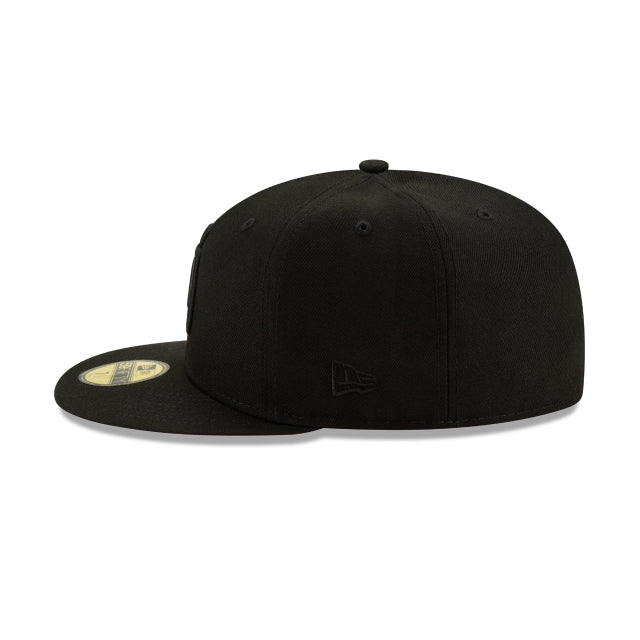 San Diego Padres Basic Black On Black 59FIFTY Fitted Hat