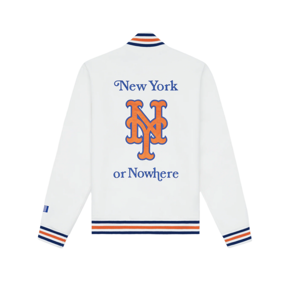 New York or Nowhere x New York Mets White Varsity Jacket