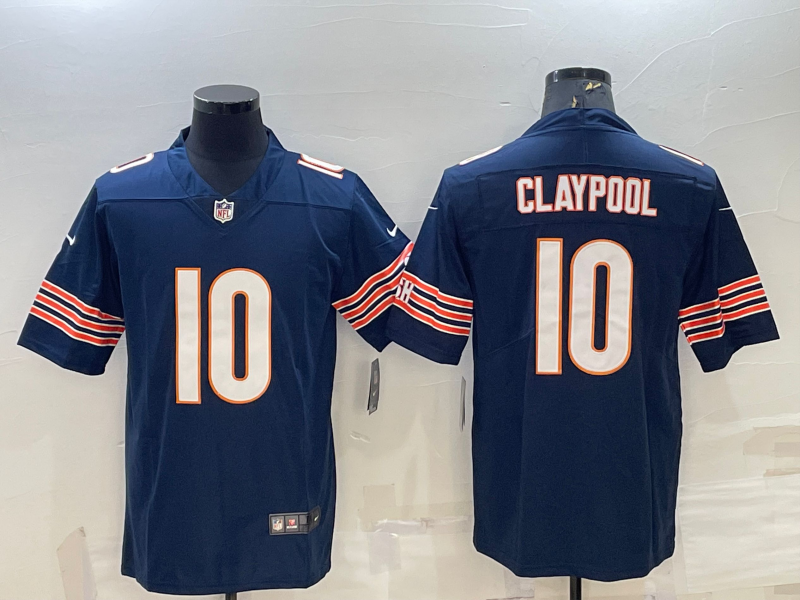 Men’s Chicago Bears Chase Claypool #10 Navy Jersey